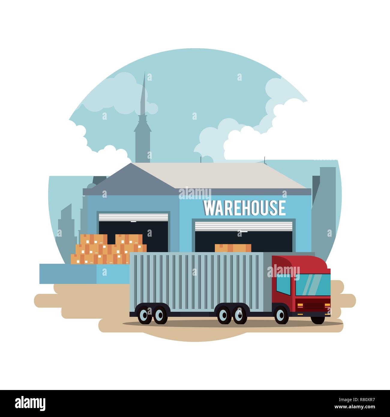 Warehouse and logistics Stock Vector Image & Art - Alamy