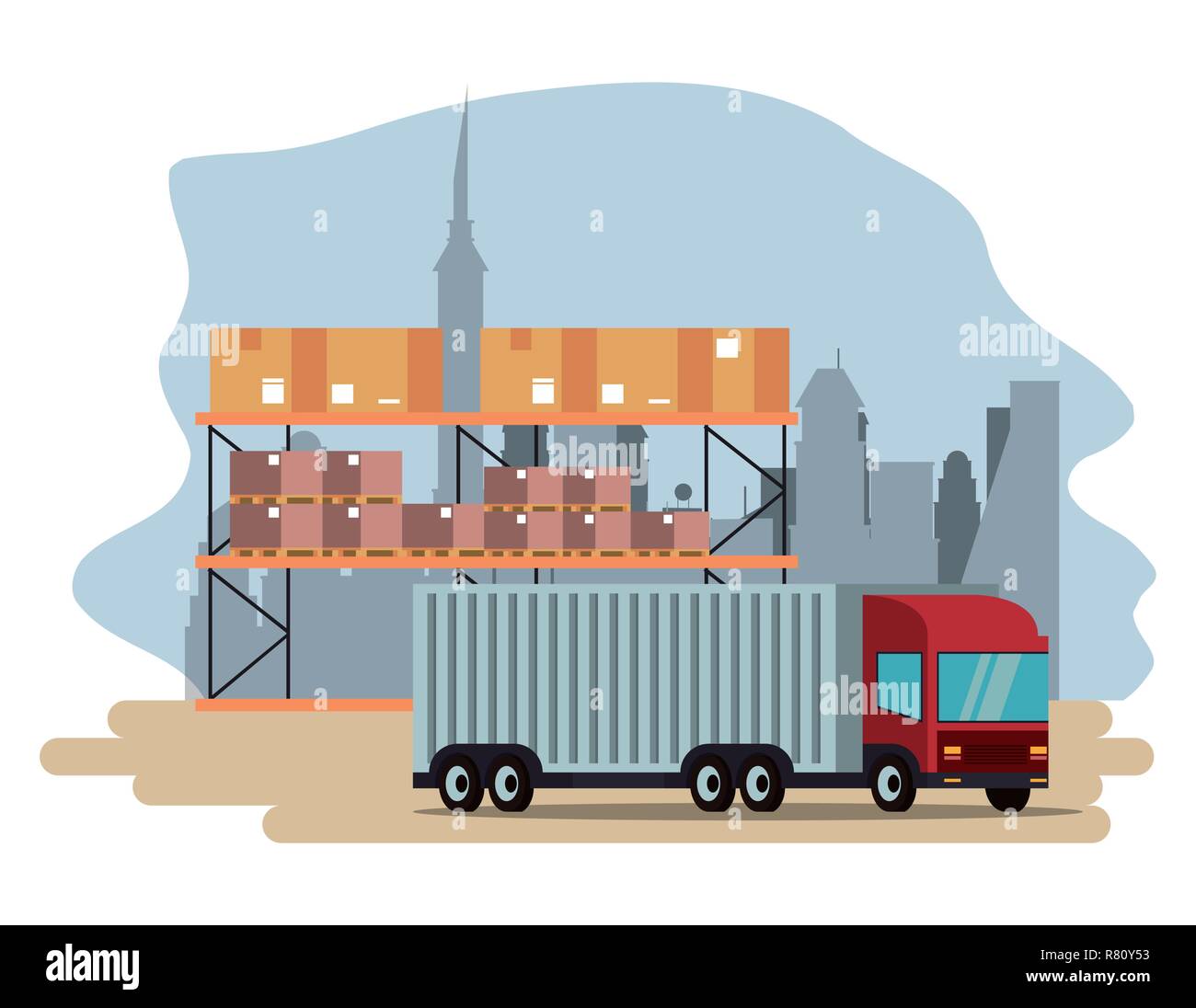 Warehouse and logistics Stock Vector Image & Art - Alamy