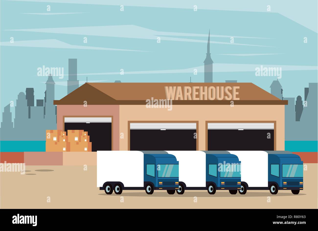 Warehouse and logistics Stock Vector Image & Art - Alamy