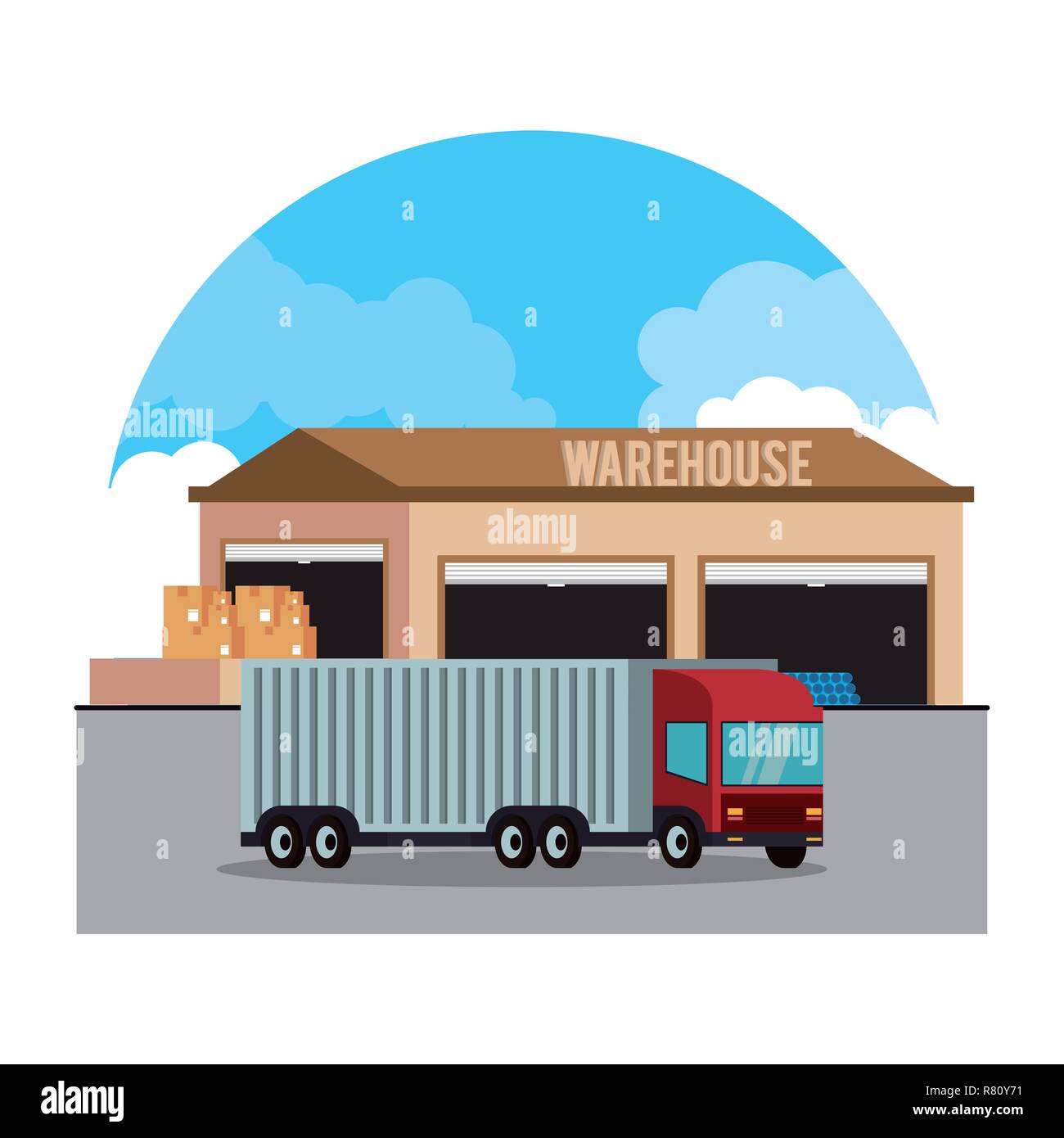 Warehouse and logistics Stock Vector Image & Art - Alamy