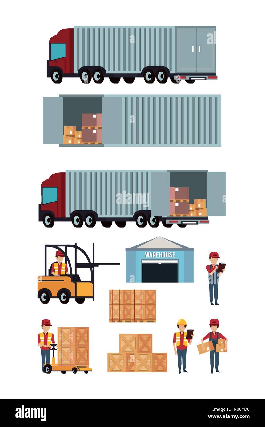 Set of delivery and cargo icons Stock Vector Image & Art - Alamy