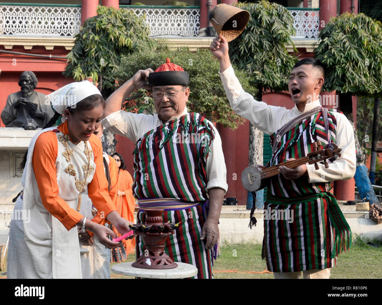 Naphe Lepcha, 70, is a Bhom Thing (a dhami who channelize nature), Sikkim,  India, Asia Stock Photo - Alamy