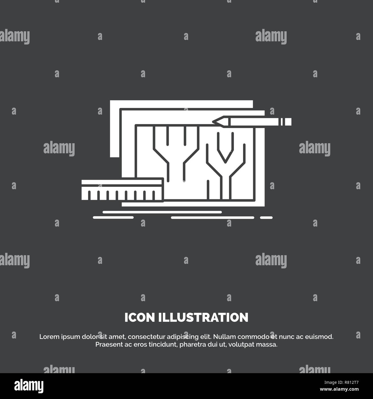 Electricity architecture mechanical drawing Stock Vector Images - Alamy