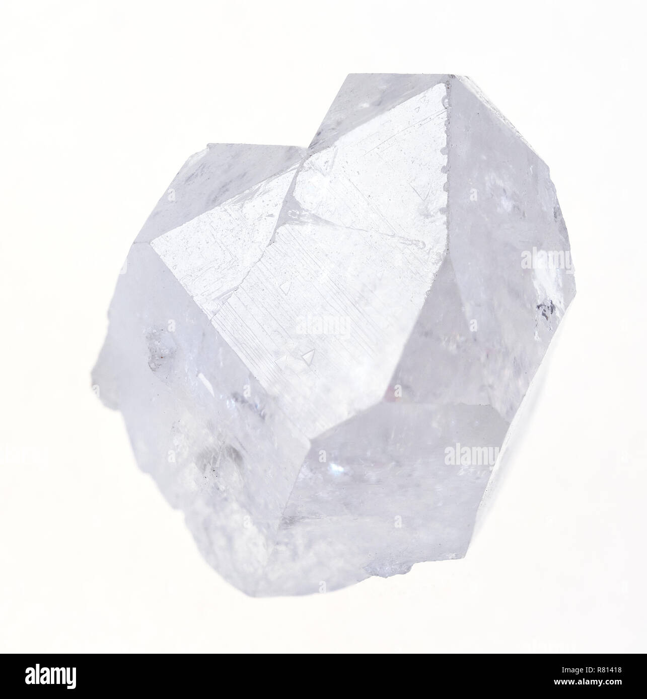 Clear Quartz Crystal White Background