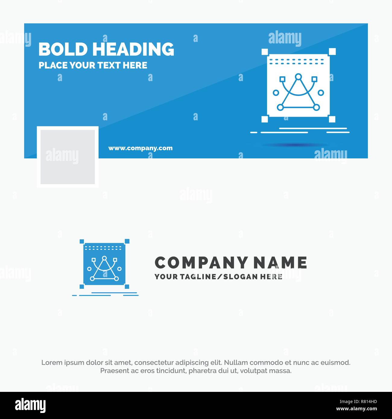 Blue Business Logo Template for 3d, edit, editing, object, resize. Facebook  Timeline Banner Design. vector web banner background illustration Stock  Vector Image & Art - Alamy