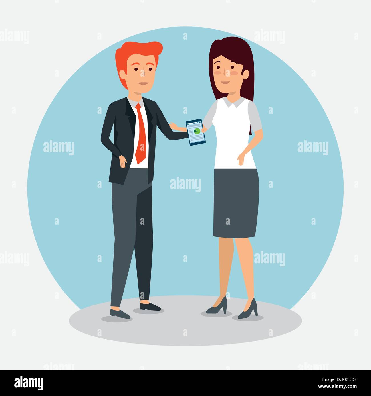 businesspeople teamwork strategy office plan Stock Vector Image & Art ...
