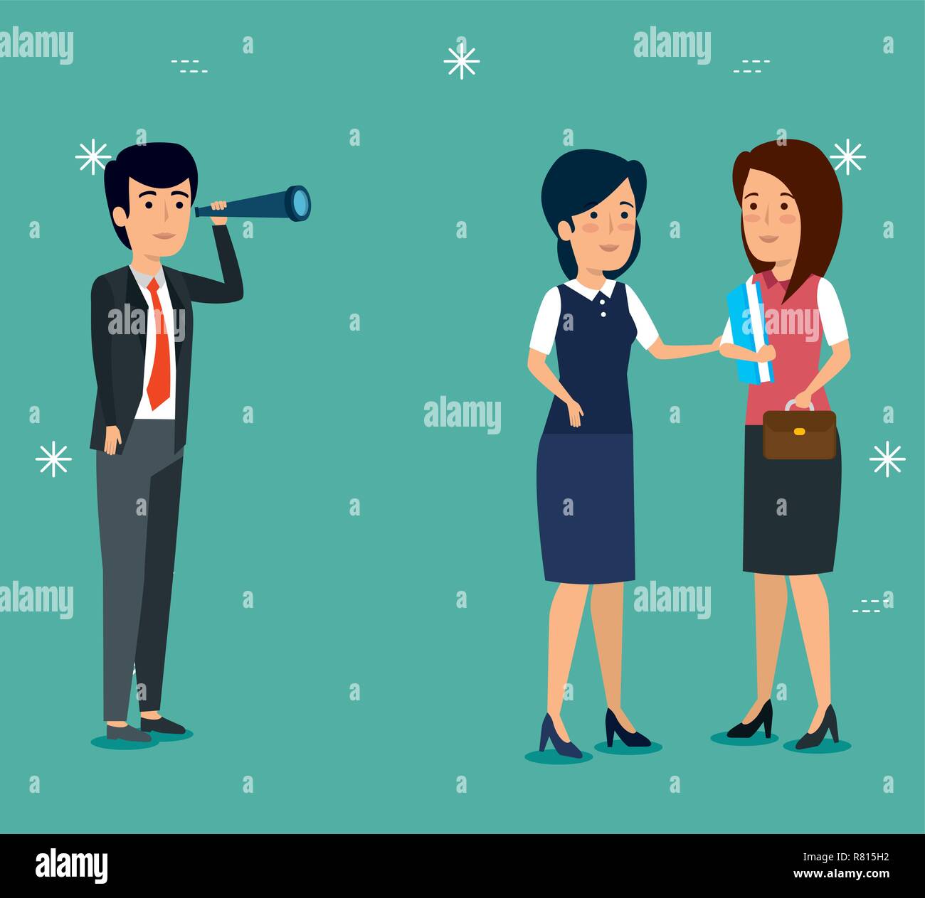businesspeople teamwork strategy professional plan Stock Vector Image ...