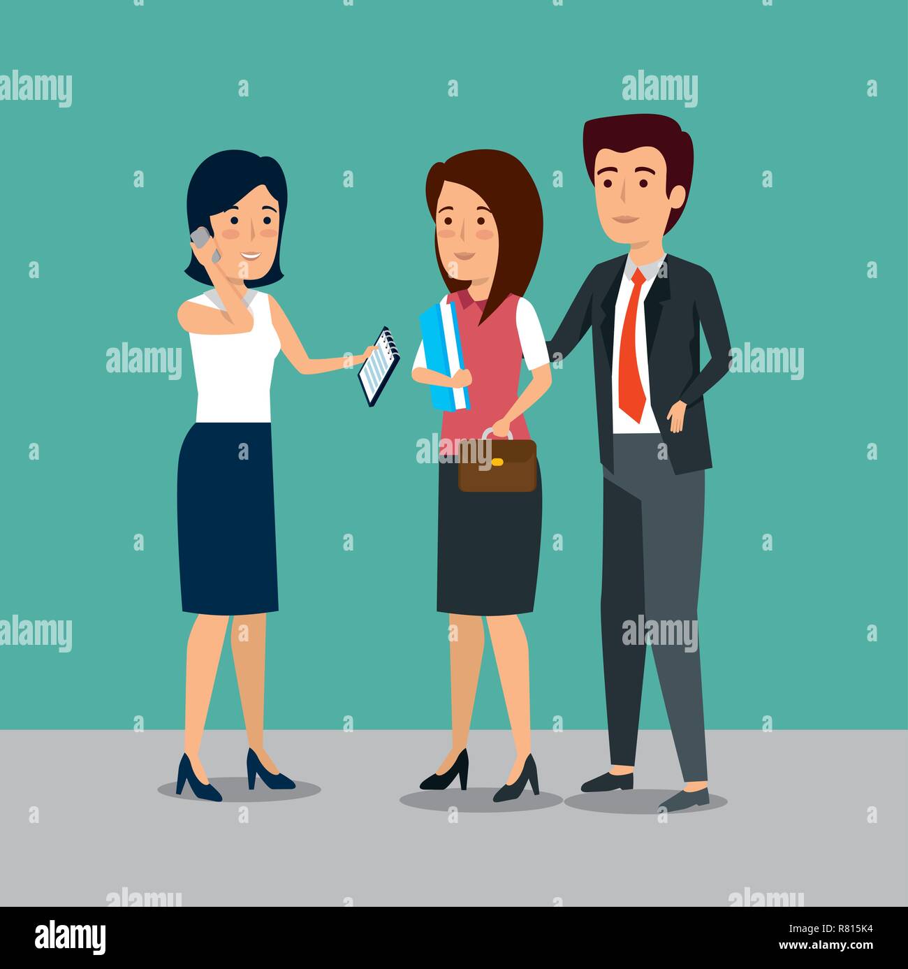 businesspeople strategy teamwork professional plan Stock Vector Image ...