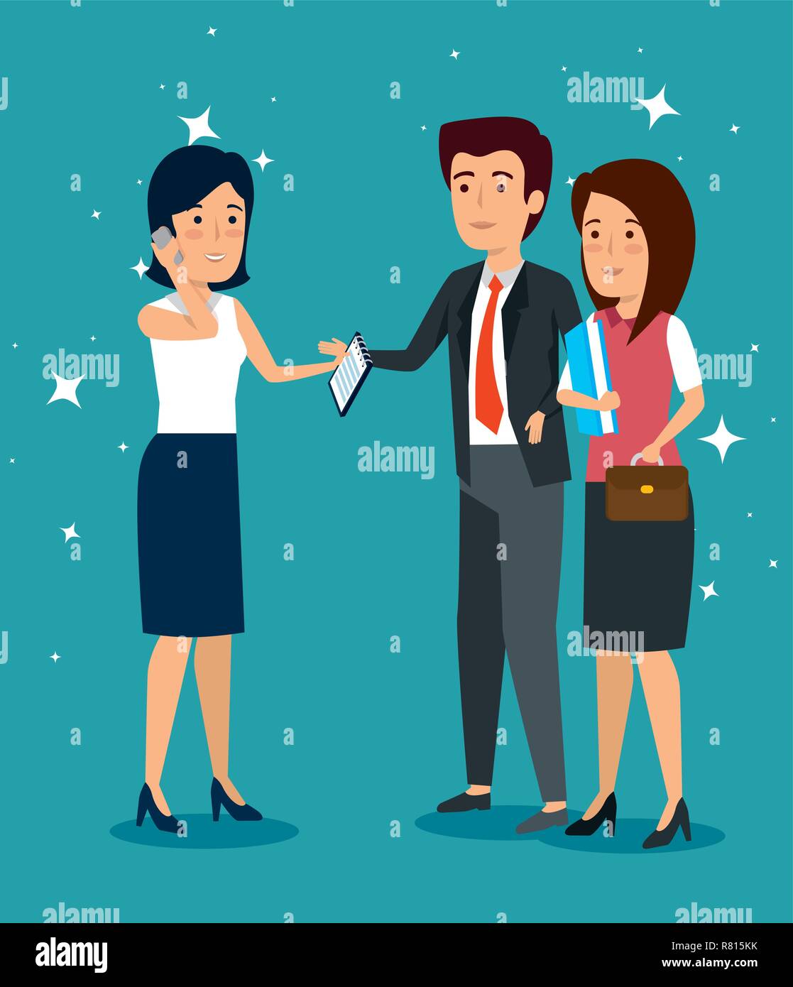 professional businesspeople strategy teamwork plan Stock Vector Image ...