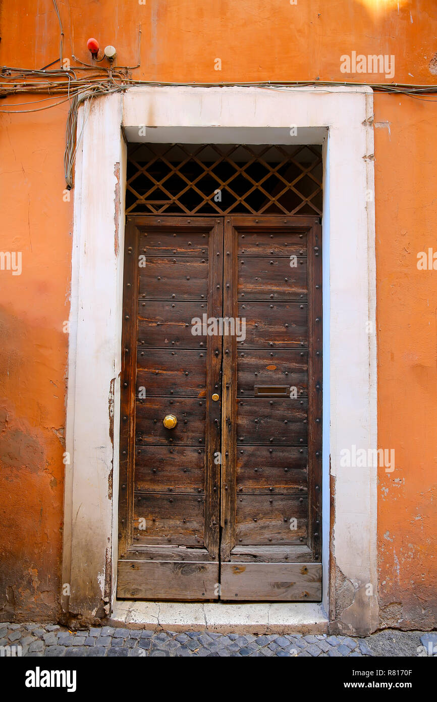 Old italian vintage door Stock Photo - Alamy