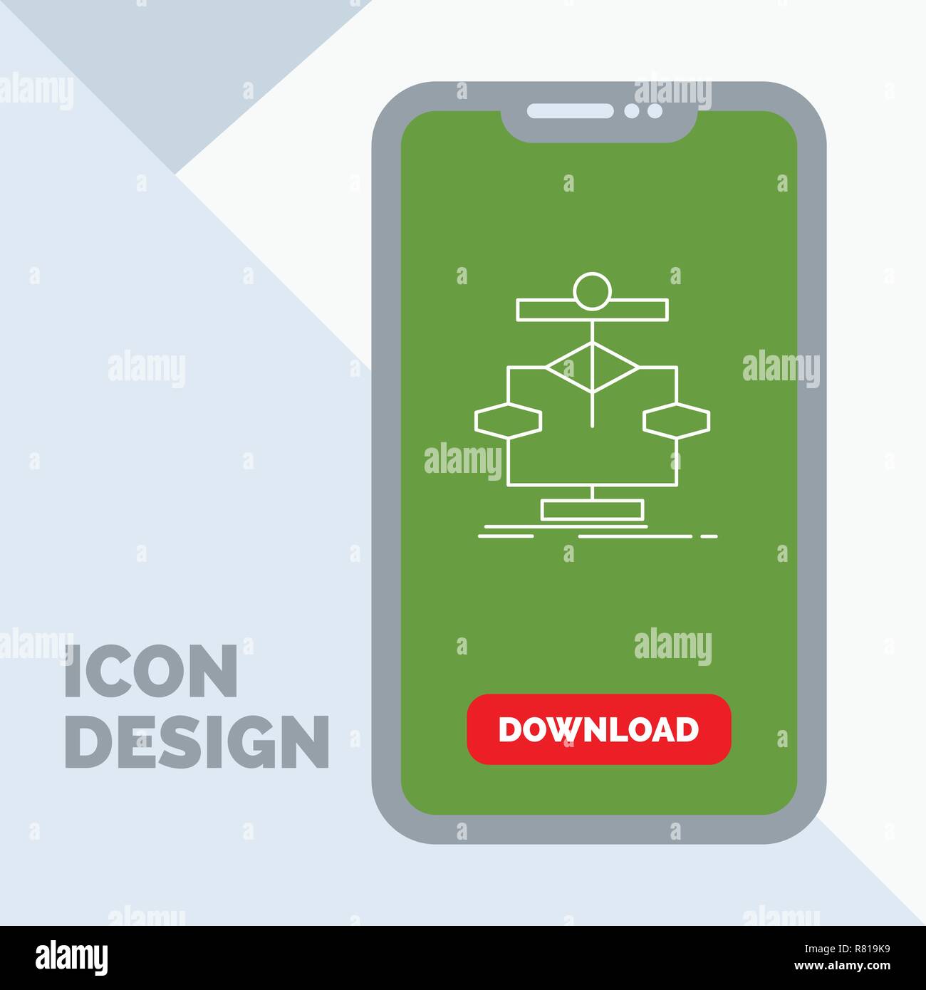 Algorithm, chart, data, diagram, flow Line Icon in Mobile for Download ...