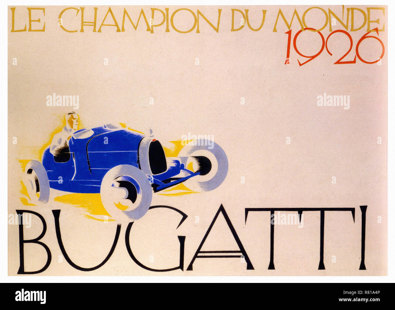 1924 Bugatti French France Automobile Car Vintage Advertisement Art Poster Print