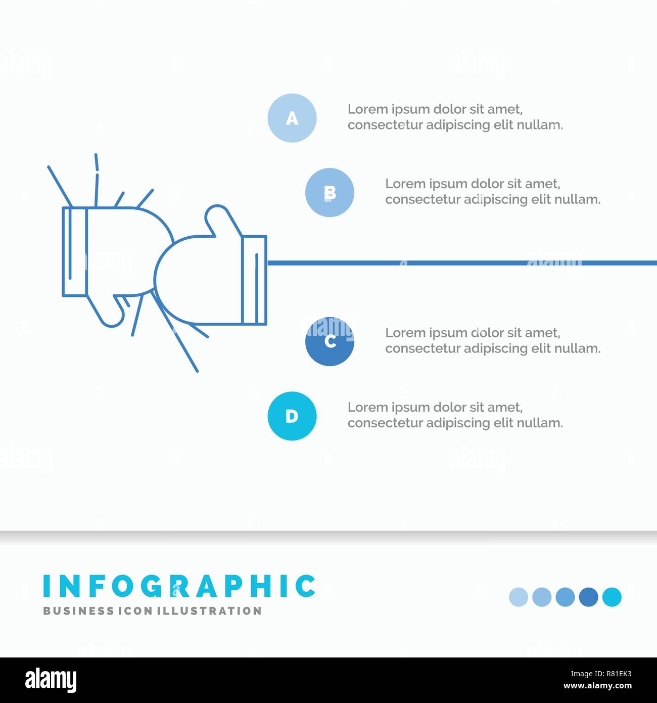 Box, boxing, competition, fight, gloves Infographics Template for