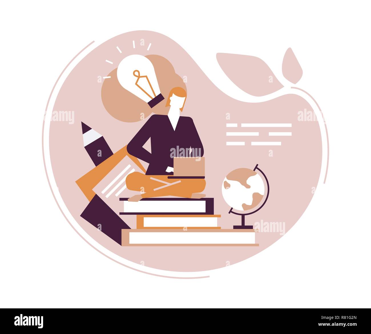 Copywriting concept - flat design style colorful illustration Stock Vector