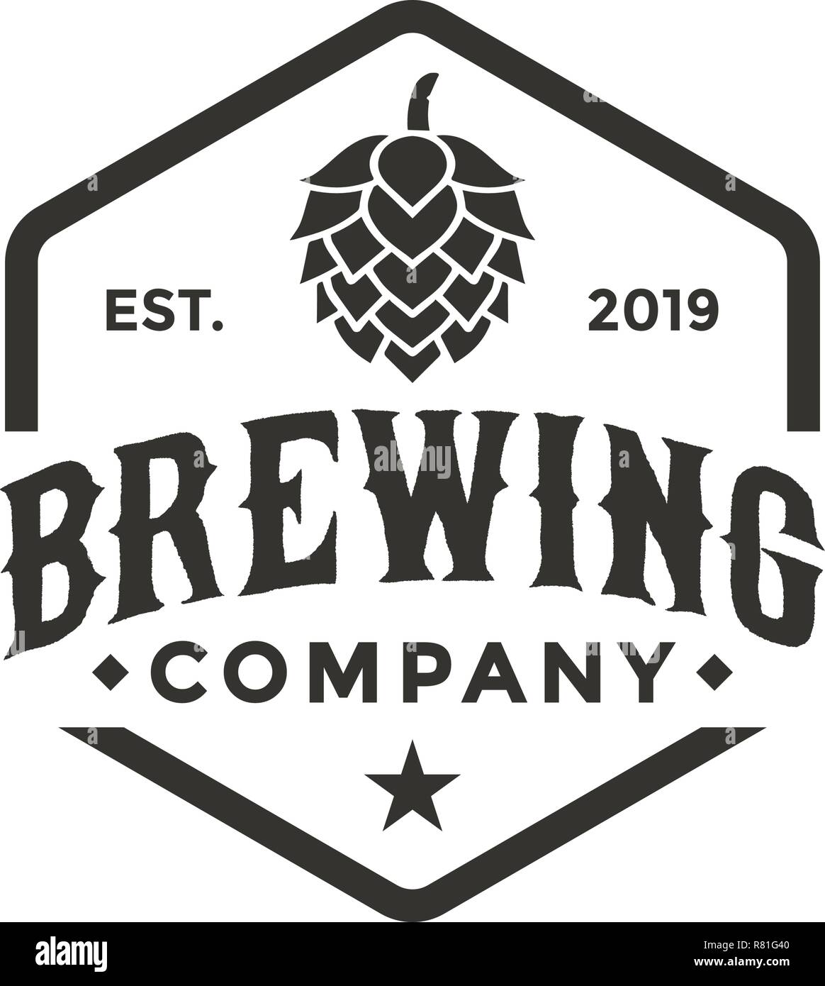 Brewing company logo design template vector illustration Stock Vector