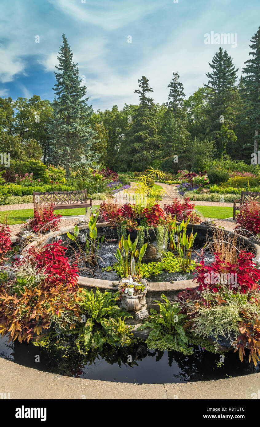 The English Gardens at the Assiniboine Park, Winnipeg, Manitoba, Canada. Stock Photo