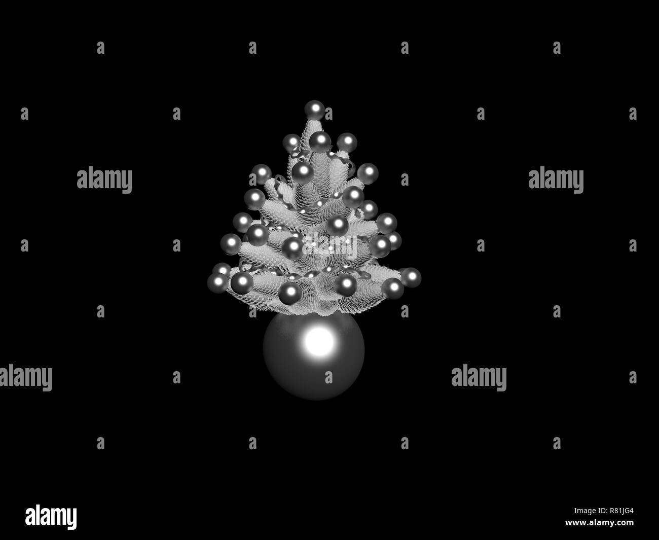 Christmas ornaments decorated Black and White Stock Photos & Images - Alamy