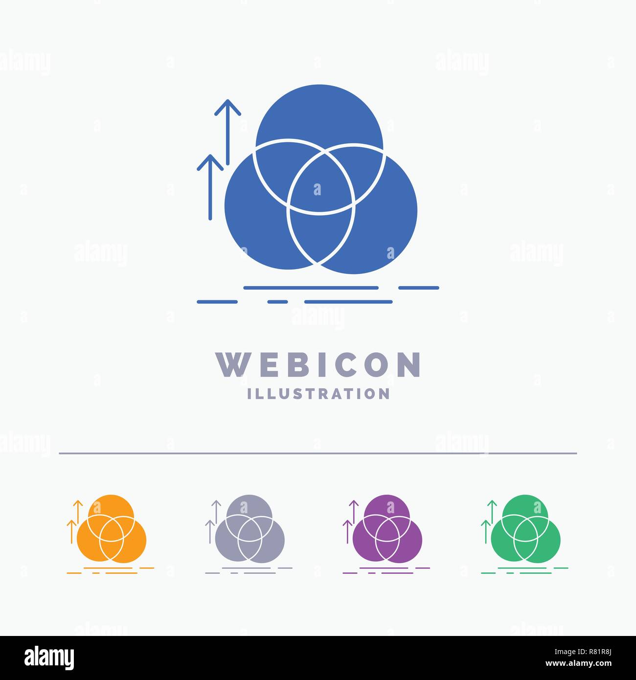 balance, circle, alignment, measurement, geometry 5 Color Glyph 