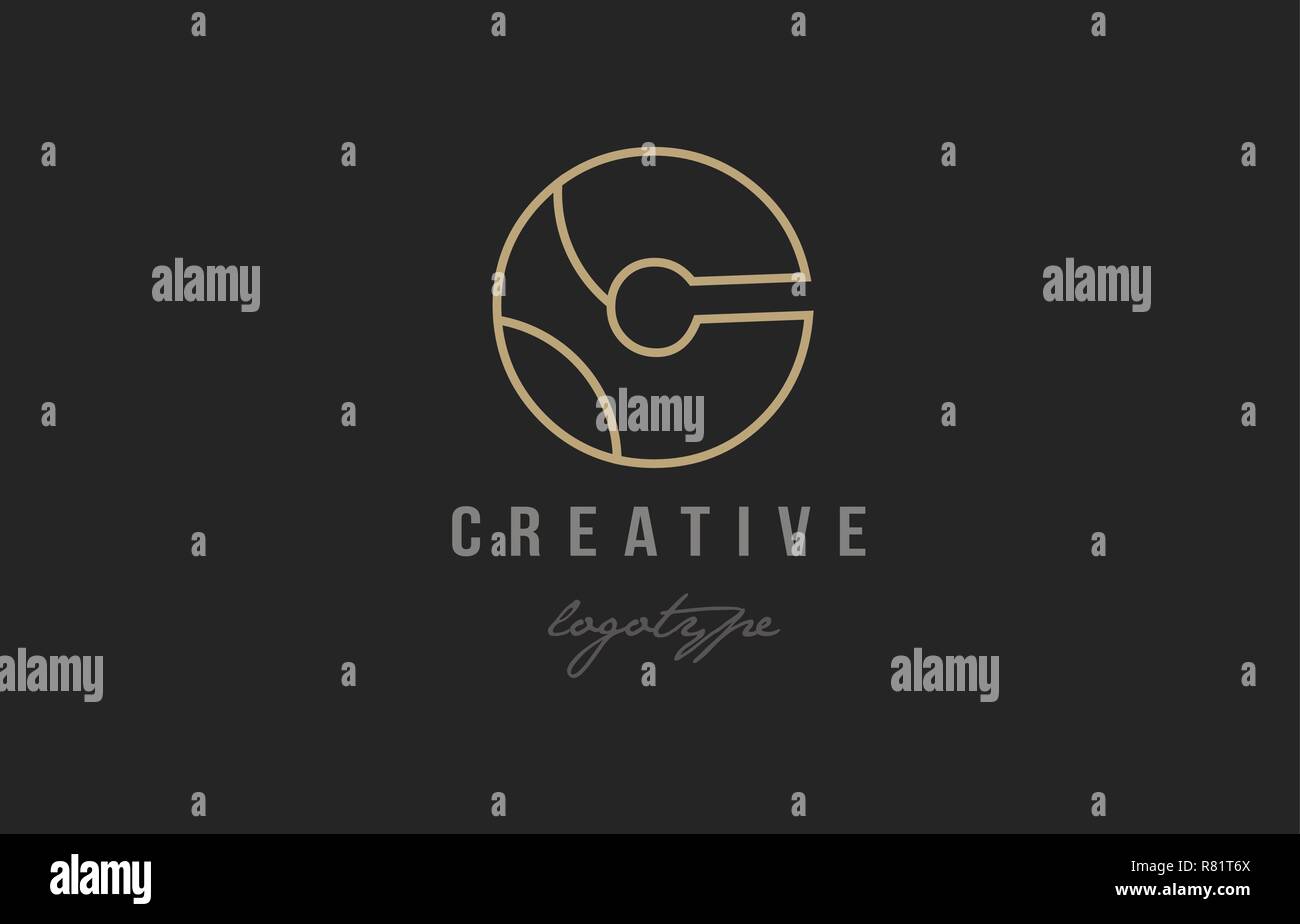 black and yellow gold alphabet letter c logo design suitable for a ...