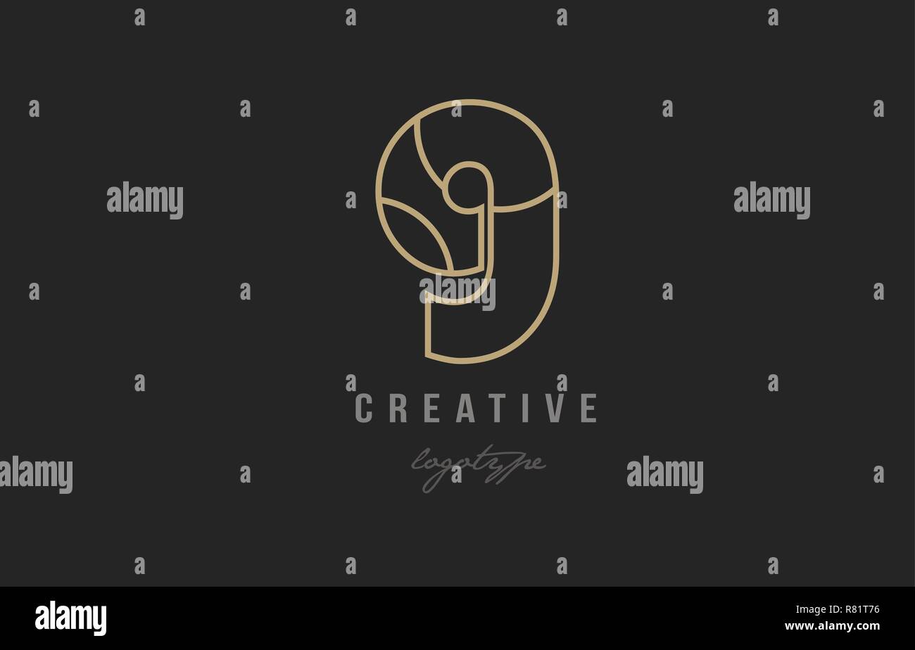 black and yellow gold alphabet letter g logo design suitable for a ...