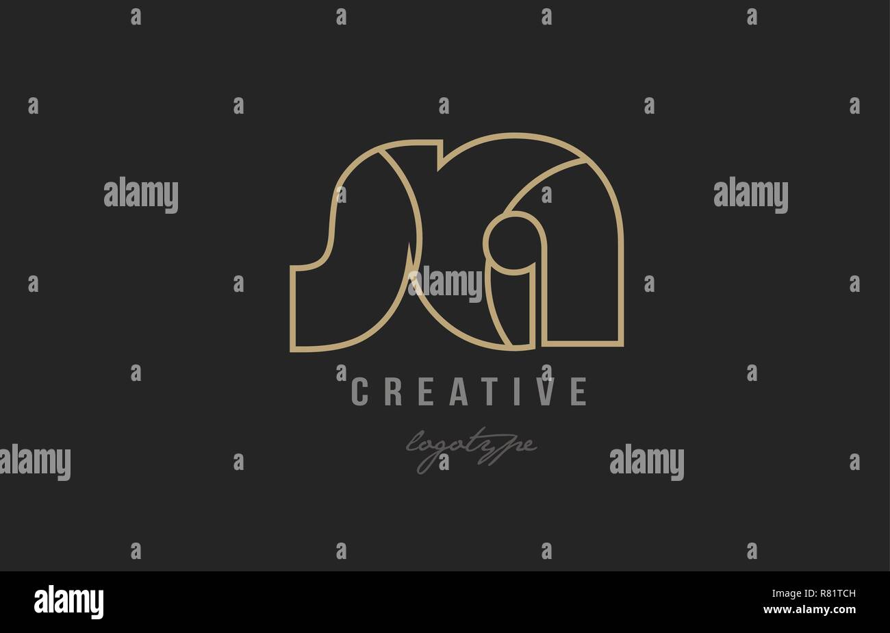 black and yellow gold alphabet letter sa s a logo combination design ...