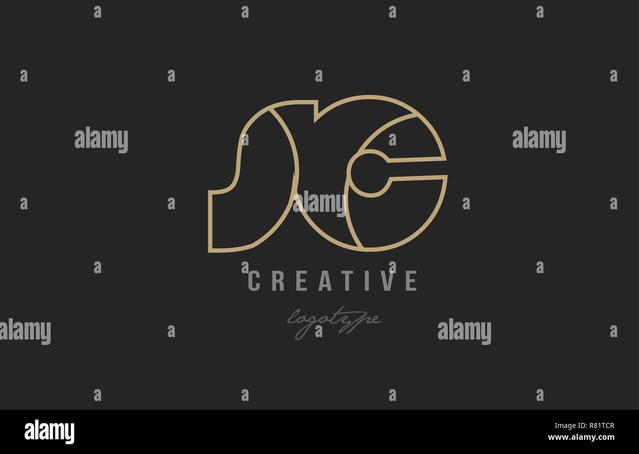 black and yellow gold alphabet letter sc s c logo combination design ...