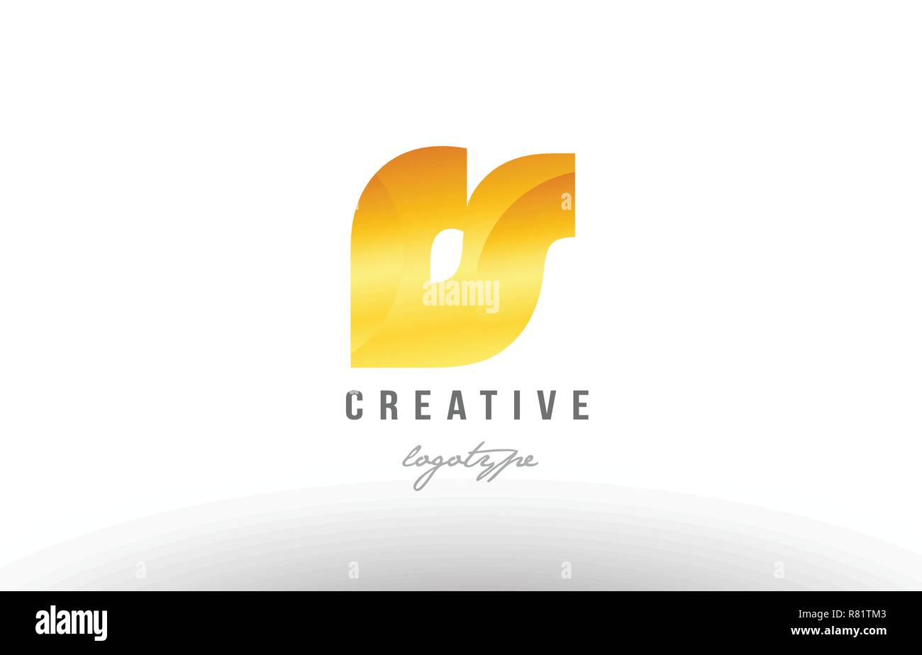 Design of alphabet letter logo combination rs r s with gold golden ...