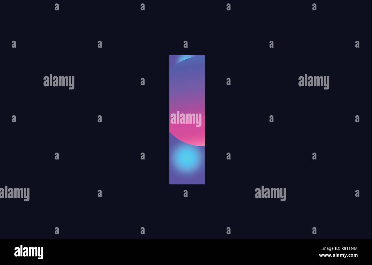 Design of alphabet letter l pink blue gradient color suitable as a logo ...