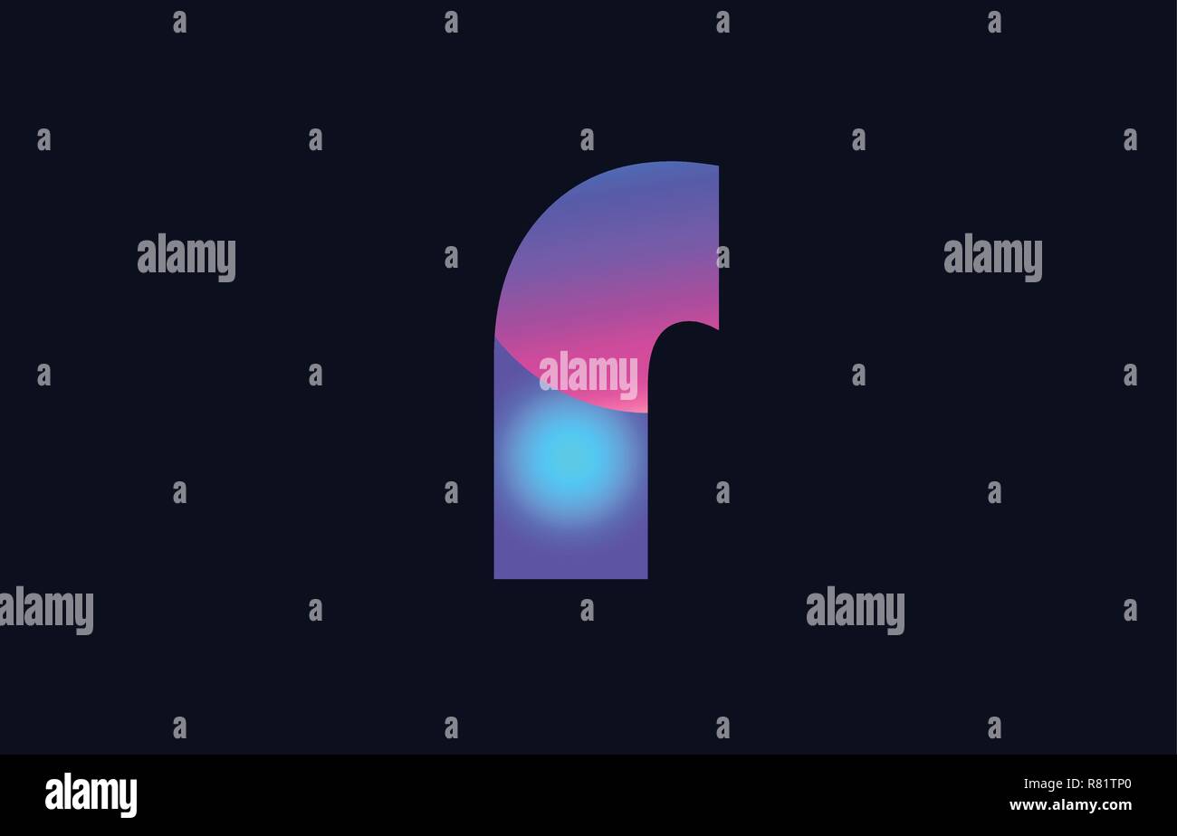 Design of alphabet letter r pink blue gradient color suitable as a logo ...