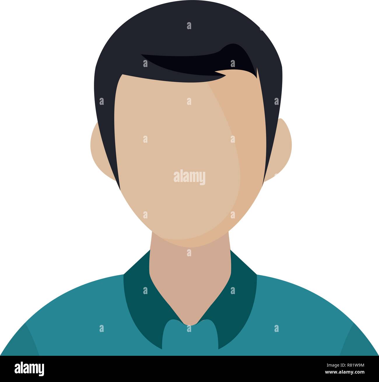 man portrait on white background vector illustration Stock Vector Image ...