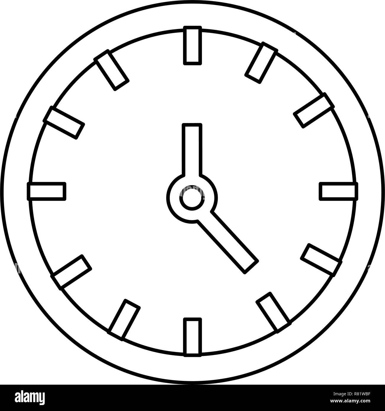 clock time on white background vector illustration vector illustration ...