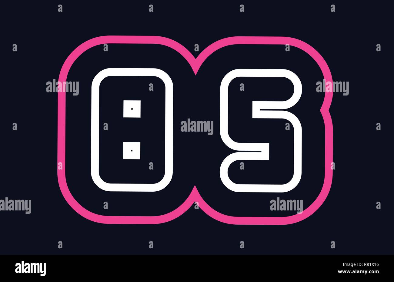 pink white blue alphabet combination letter bs b s logo design suitable ...