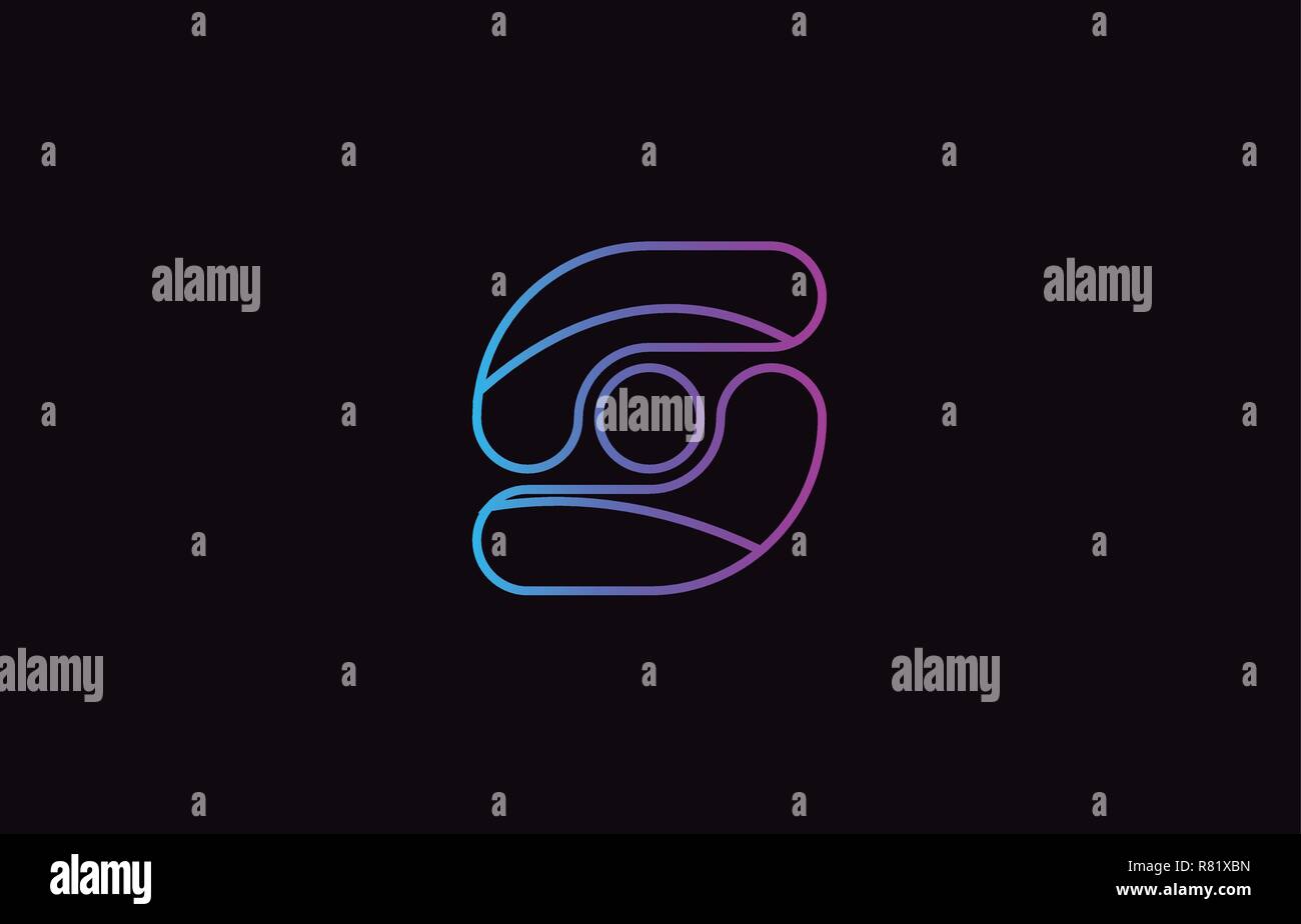 alphabet letter s logo design blue and pink color suitable for a ...