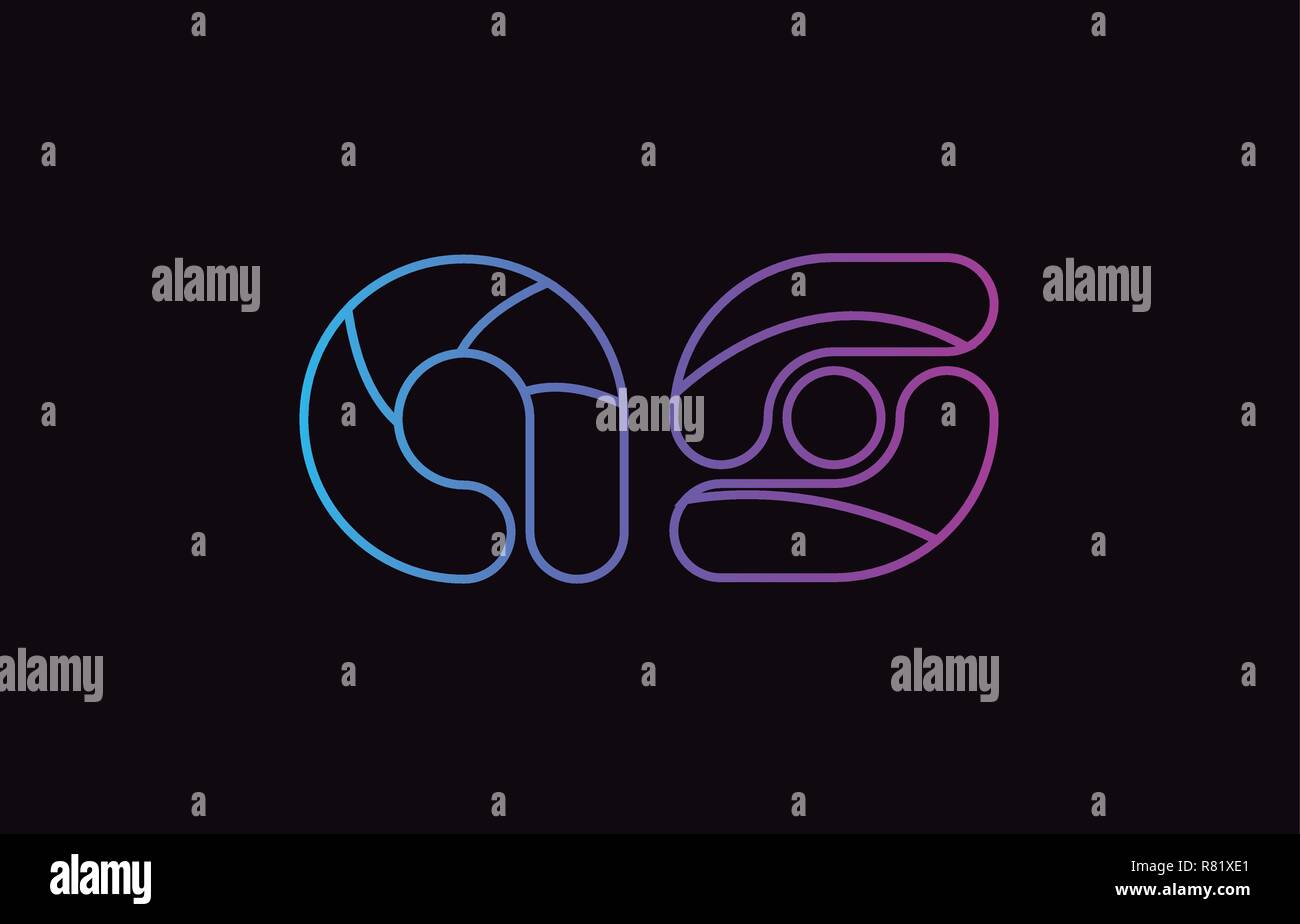 alphabet letter combination as a s logo design blue and pink color ...