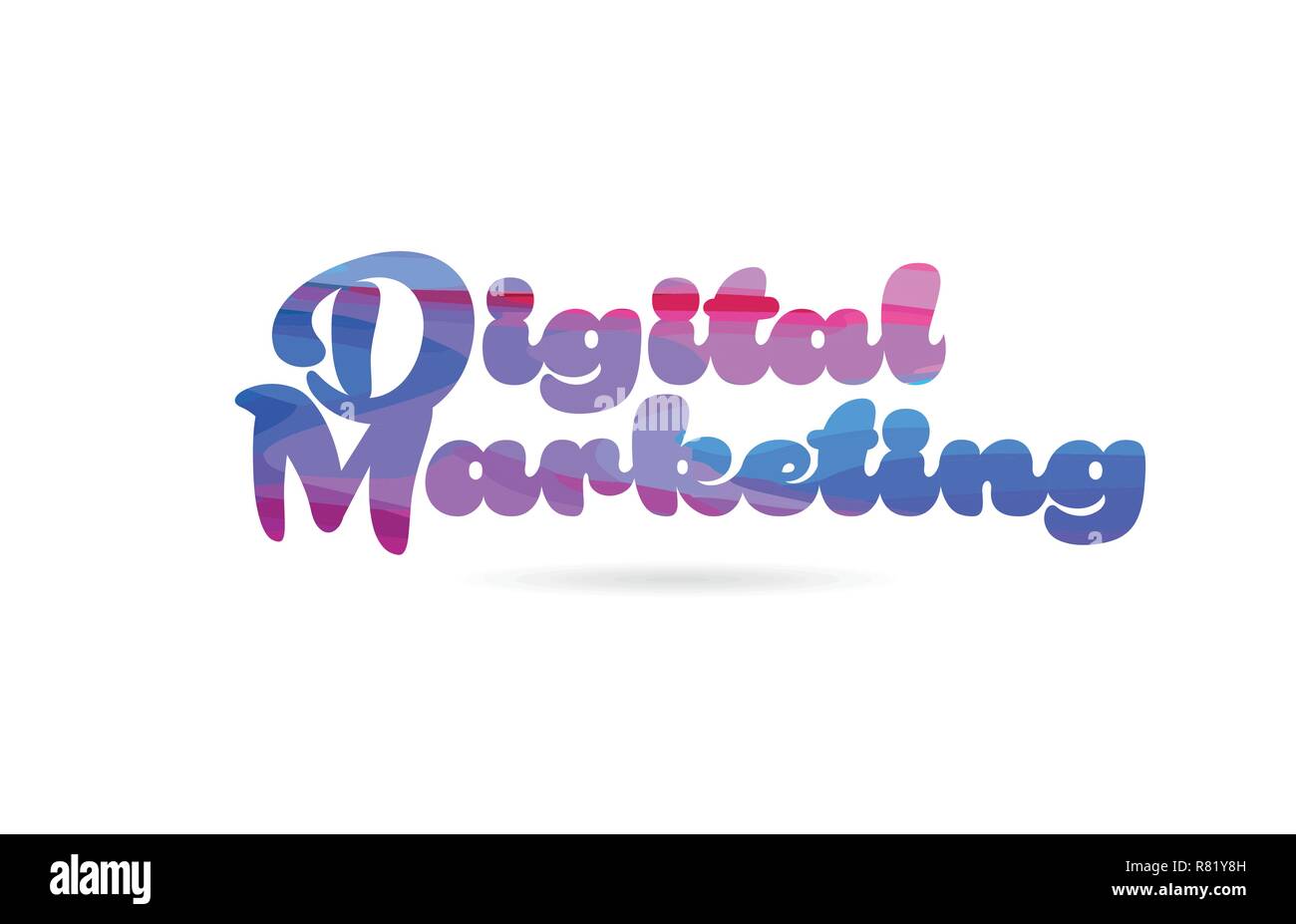 Digital Marketing Word With Pink Blue Color Suitable For Card Icon Or Typography Logo Design Stock Vector Image Art Alamy
