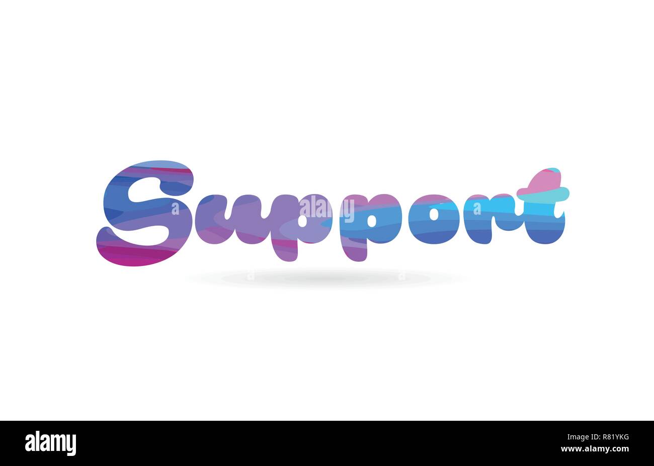 Support word text handwritten Stock Vector Images - Alamy