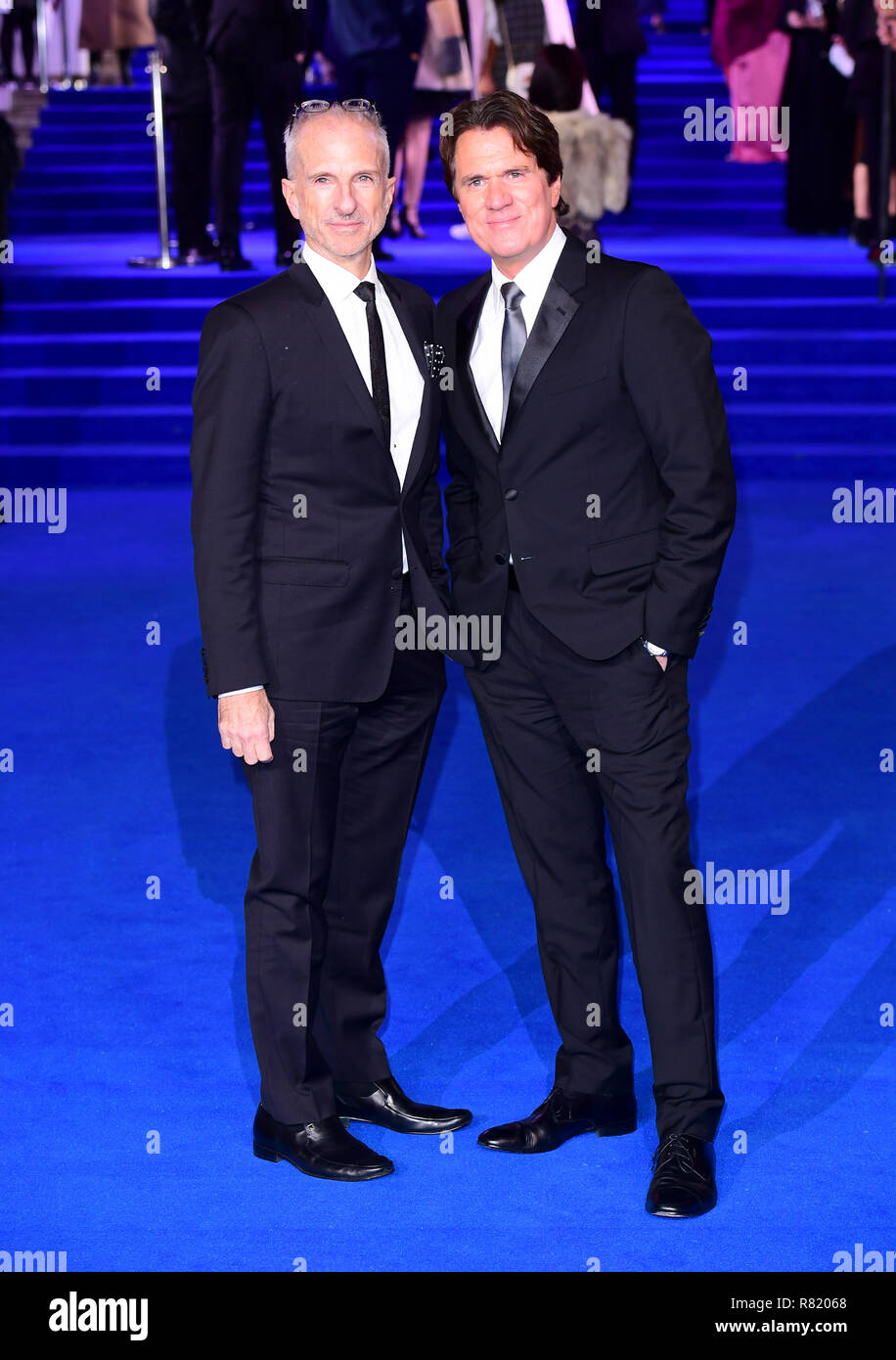 John Deluca (left) and Rob Marshall attending the Mary Poppins Returns European Premiere held at the Royal Albert Hall, London. Stock Photo