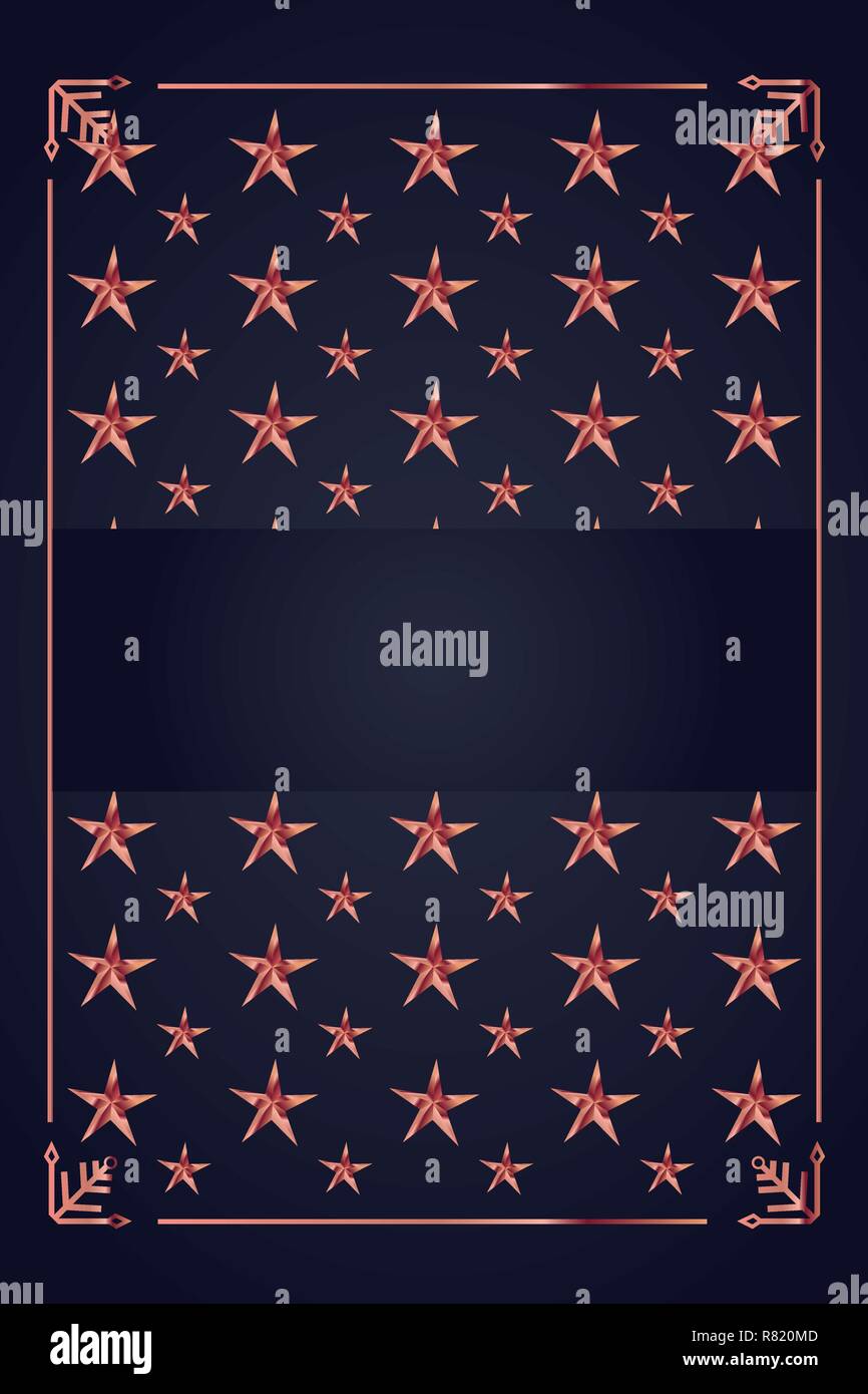 stars border decoration dark background card vector illustration Stock ...