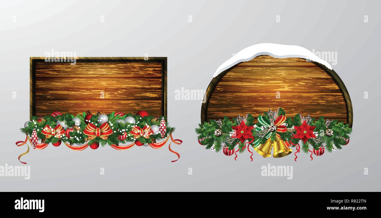 Vector wooden christmas board Stock Vector Image & Art - Alamy