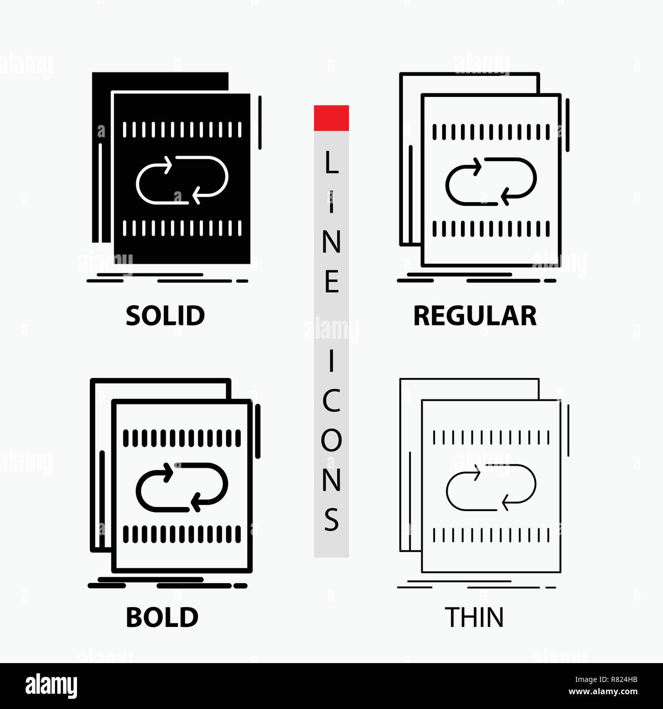 Audio, file, loop, mix, sound Icon in Thin, Regular, Bold Line and
