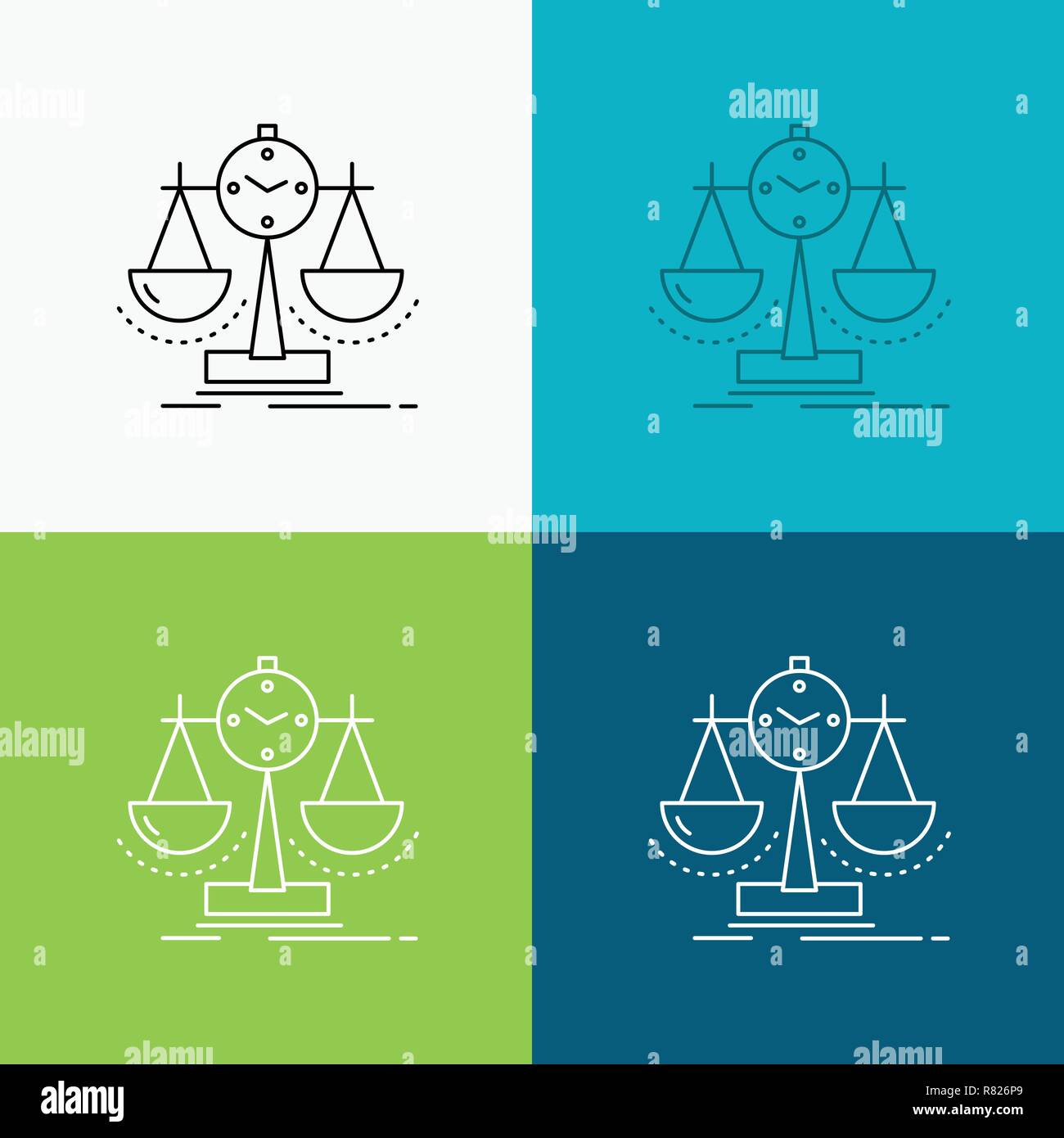 Balanced, management, measure, scorecard, strategy Icon Over Various