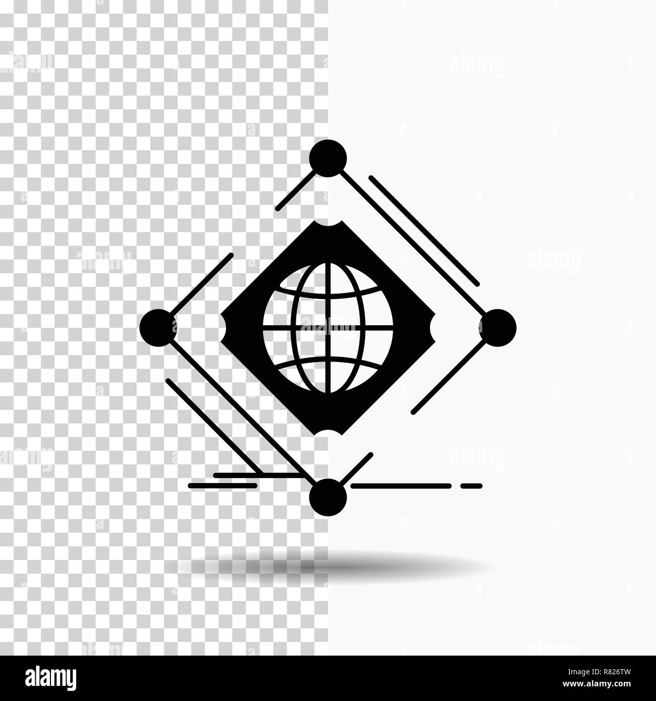 Complex, global, net, web Glyph Icon on Transparent