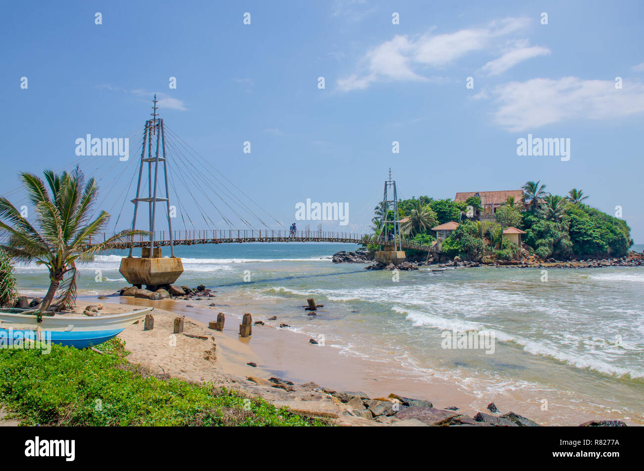 Tropical landscape the island to the Indian Ocean in Sri Lanka Stock ...