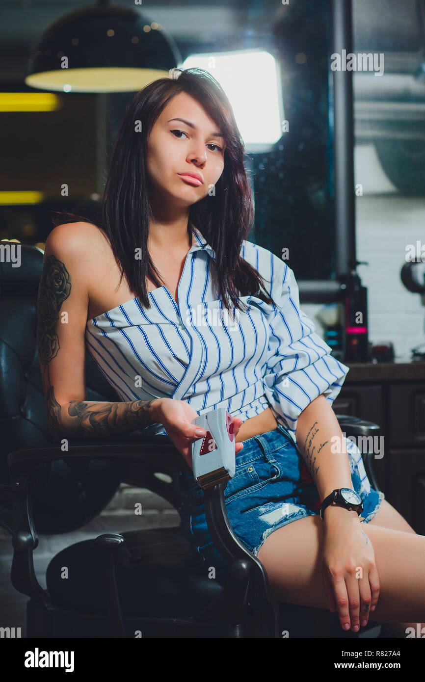 Man Shaving Woman High Resolution Stock Photography and Images Alamy