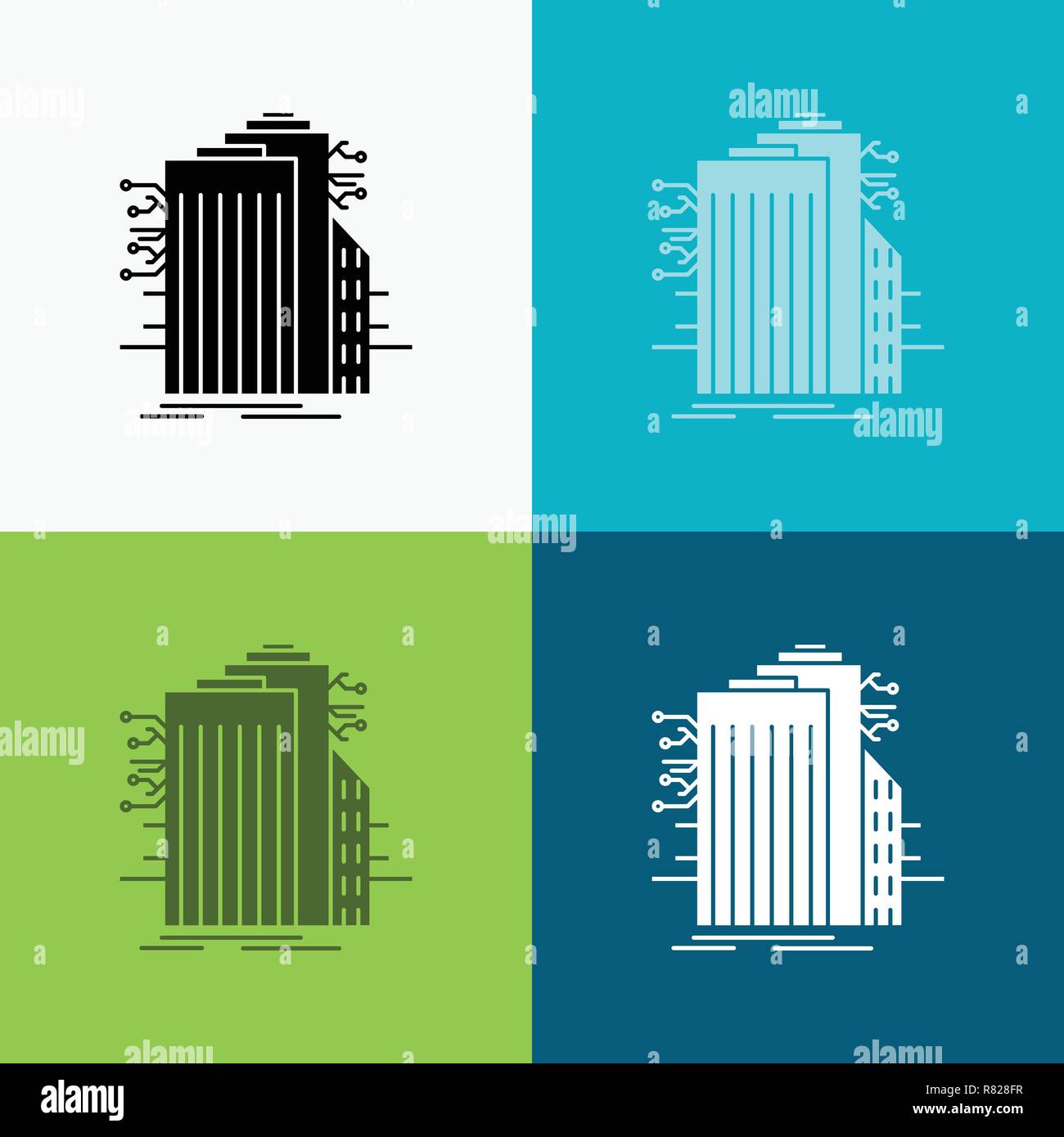 Building Technology Smart City Connected Internet Icon Over Various Background Glyph Style Design Designed For Web And App Eps 10 Vector Illust Stock Vector Image Art Alamy