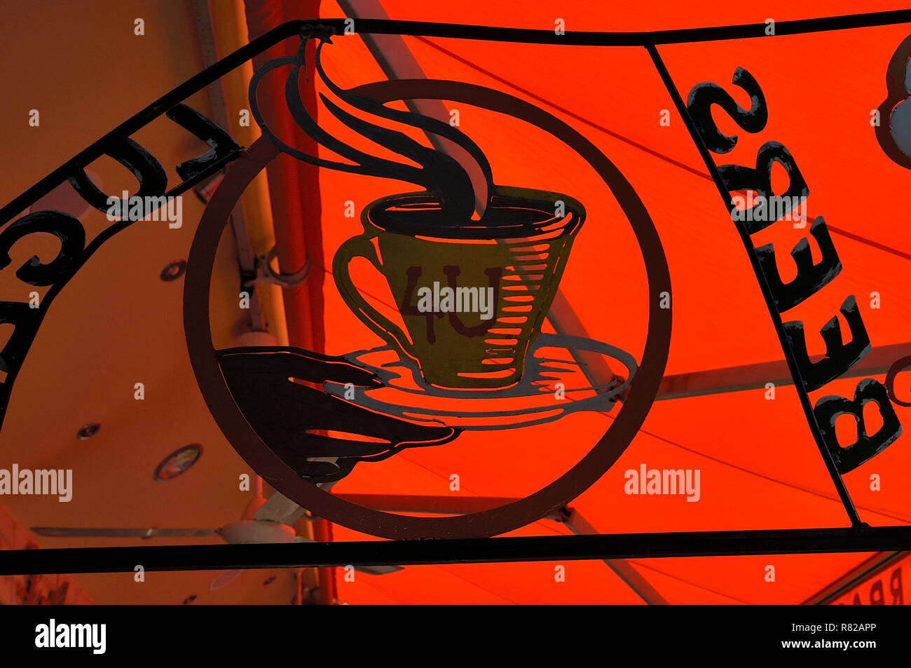 Coffee shop sign, Polis, Paphos District, Cyprus Stock Photo Alamy