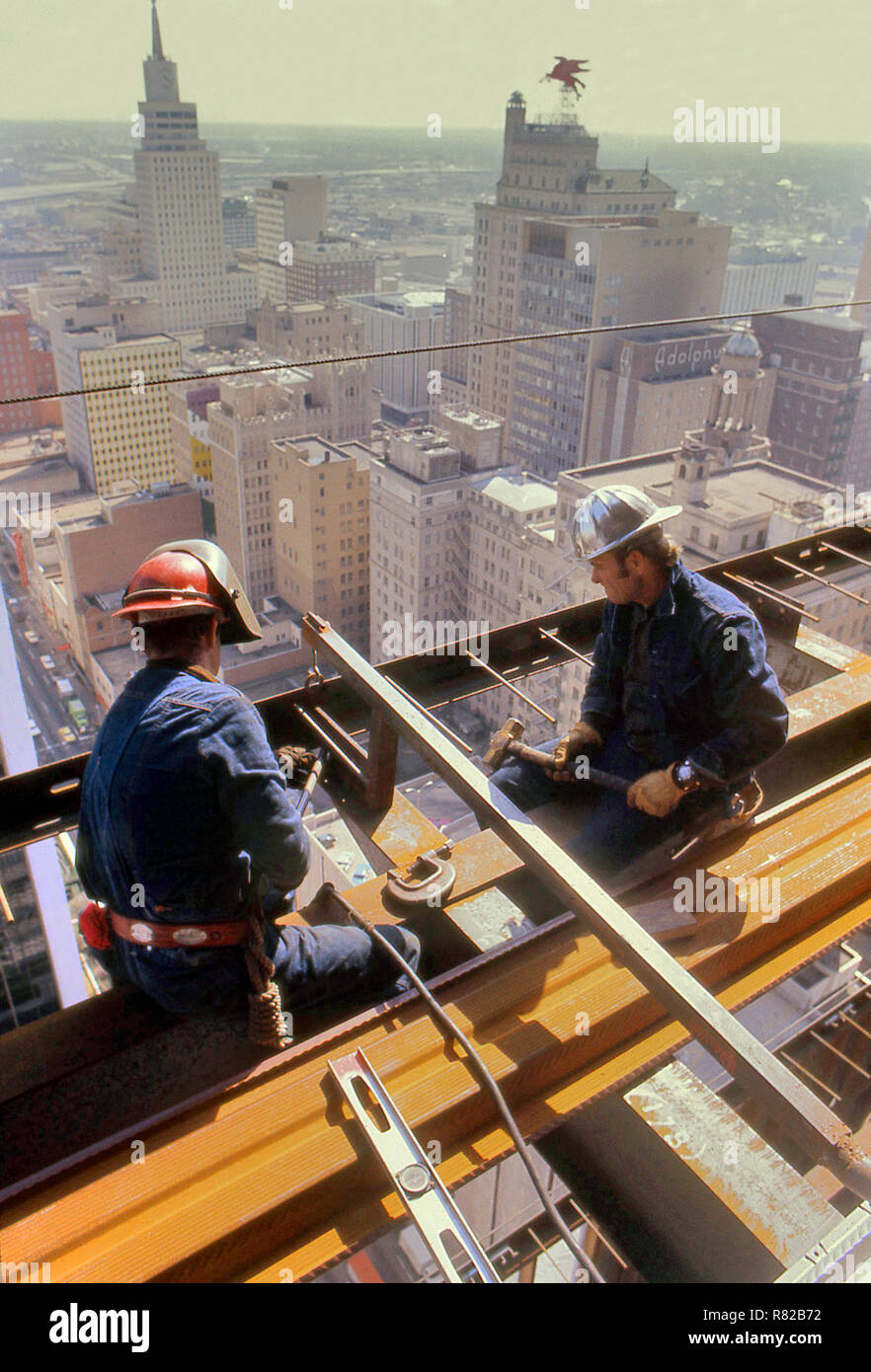 Steel Construction Workers Stock Photo