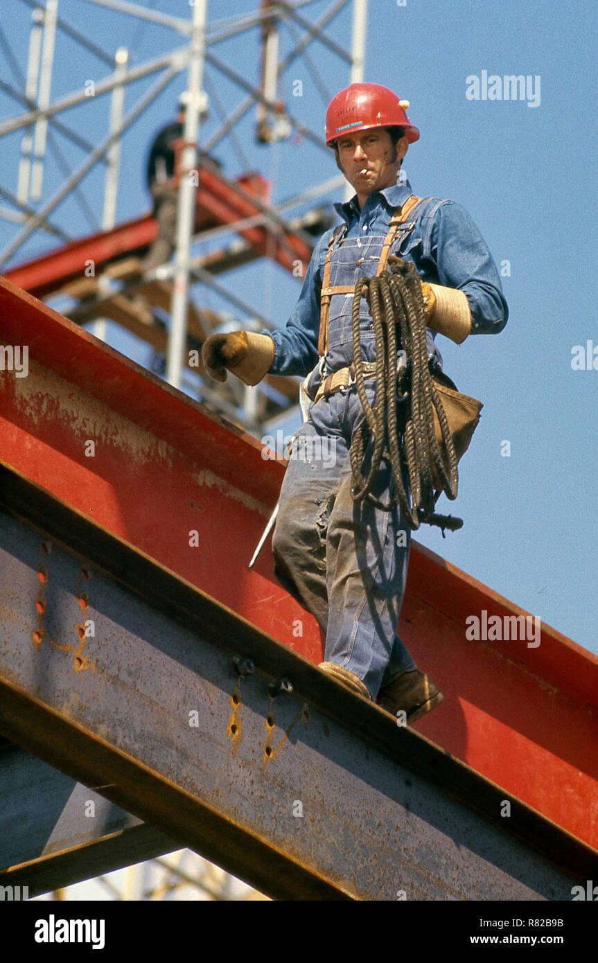 Steel Construction Workers Stock Photo