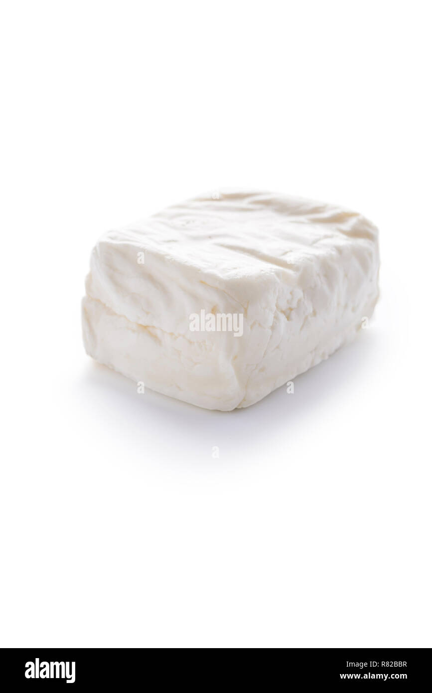 halloumi cheese isolated on white background Stock Photo