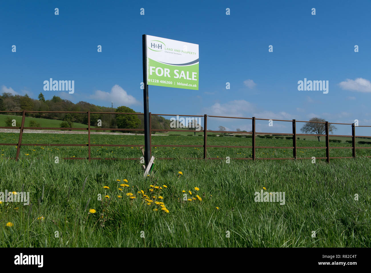 Farmland for sale, Cumbria, UK Stock Photo Alamy